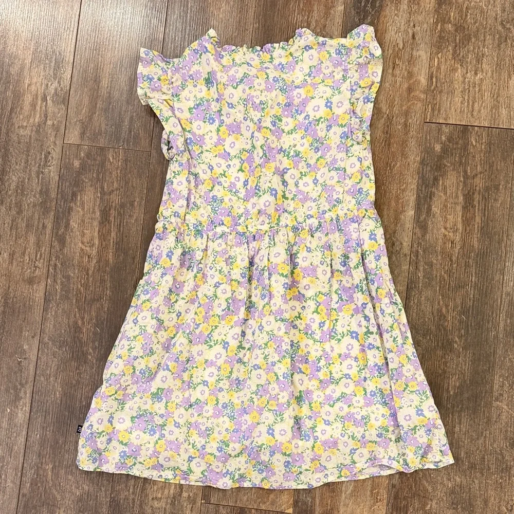 GAP Kids Floral Dress in Yellow and Purple